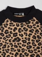 Костюм для девочки с юбкой леопардовый