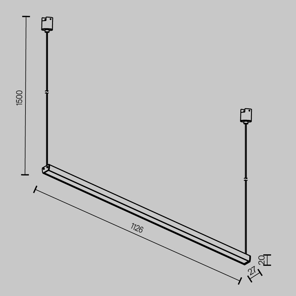 Трековый однофазный светодиодный светильник Maytoni Elasity   TR170-1-52W3K-B