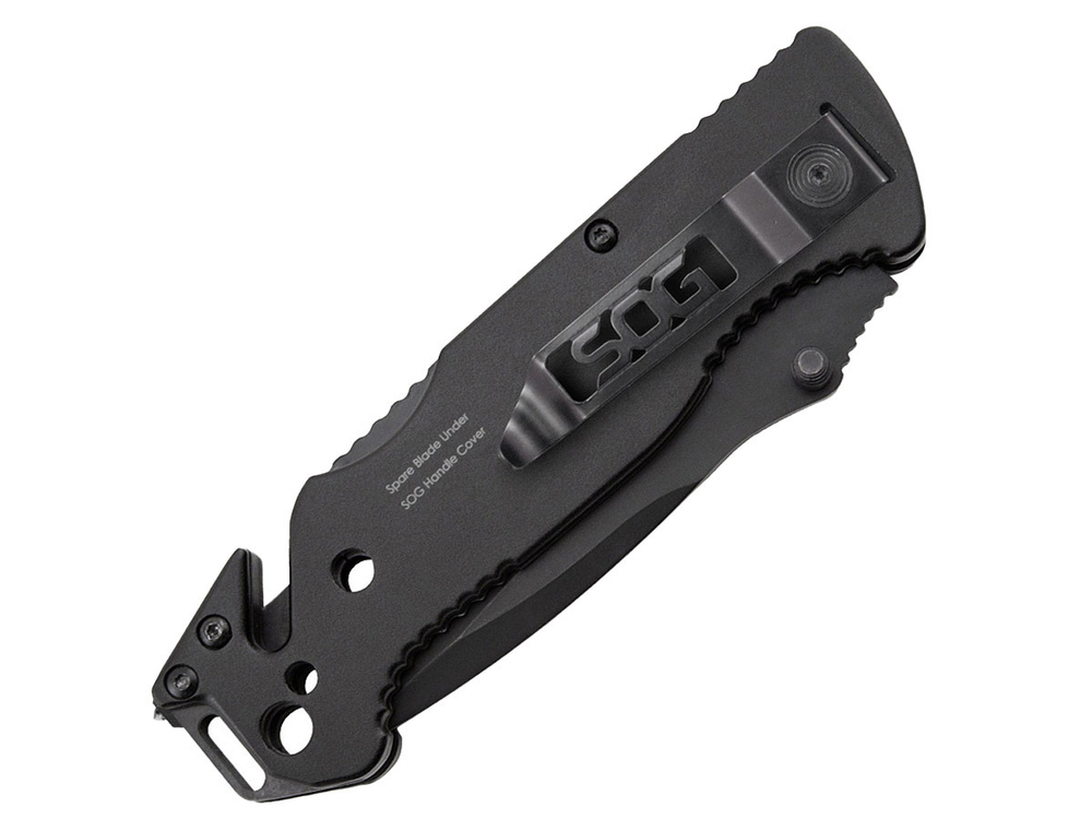 Нож складной SOG Escape Black, сталь 7Cr17MoV, рукоять алюминий, 136г, блистер