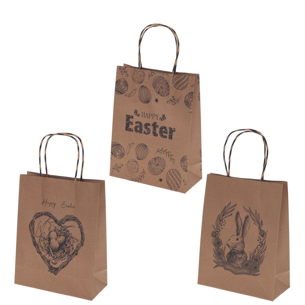 GAEM Пакет подарочный (бумага, плотность 210г/м2, блок 12шт), L18 W8 H23 см, 3в.