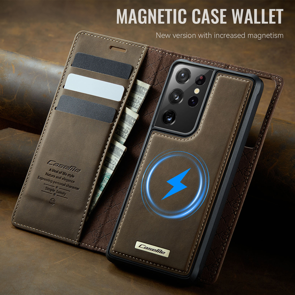 Чехол-кошелек CaseMe 2 in 1 MagSafe Samsung Galaxy S21 Ultra