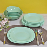 Столовый набор 19 предметов "GREEN" квадрат. (99200)