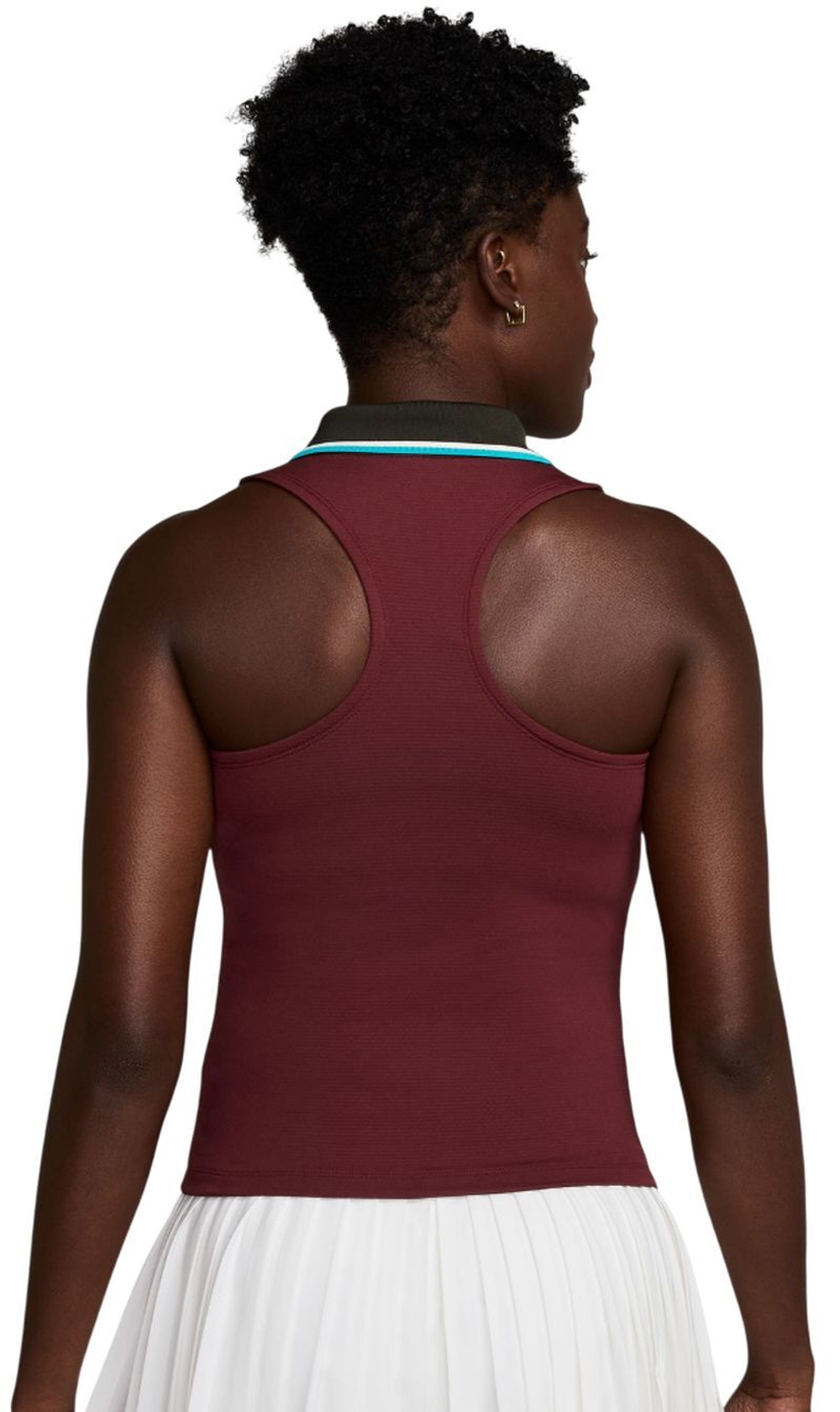 Женский топ теннисный Nike Court RG Dri-FIT Slam Tennis Tank - темно-командный красный/пыльный кактус/белый