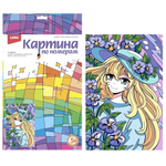 Картина по номерам 20*28,5см Аниме "Цветочная любовь" (Lori)