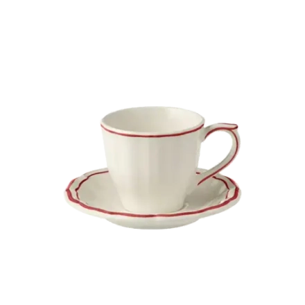 Чашка чайная с блюдцем Filet Rouge (175 мл)
