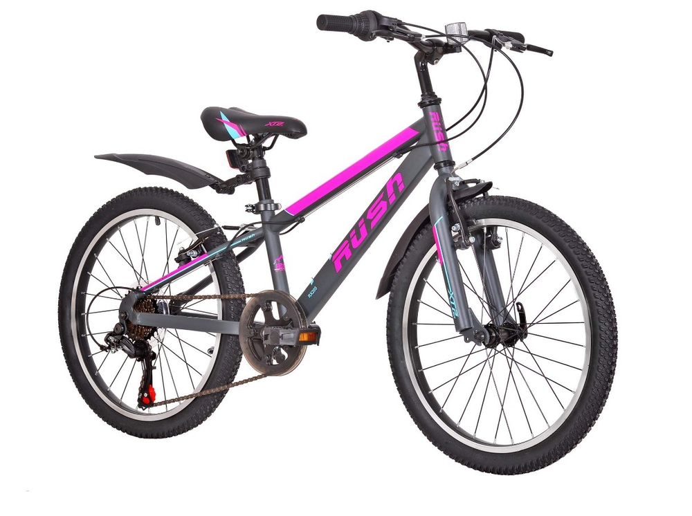 Велосипед 20" Rush RX 205  р.11" 6ск, v-brake ST  Розовый