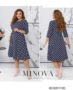 Платье 17-003-Синий горох Minova