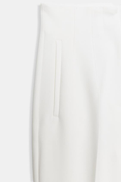 ZARA БРЮКИ С ВЫСОКОЙ ПОСАДКОЙ, БЕЛЫЙ