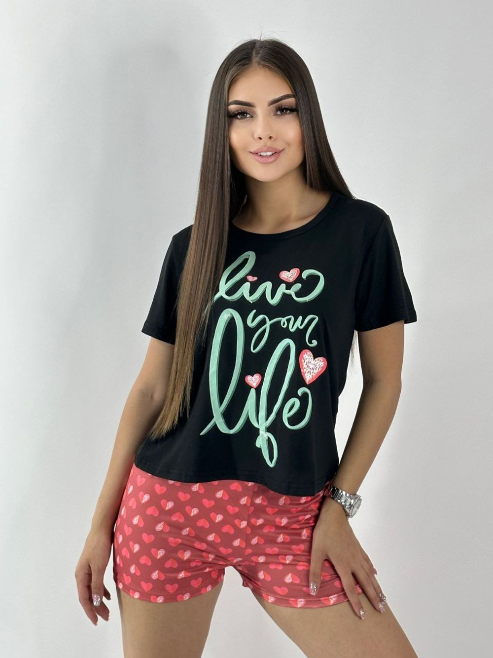 [m]Пижама шорты+футболка 0118