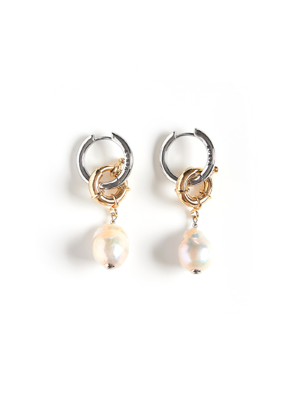 Серьги "Brutal Pearl" Bicolor