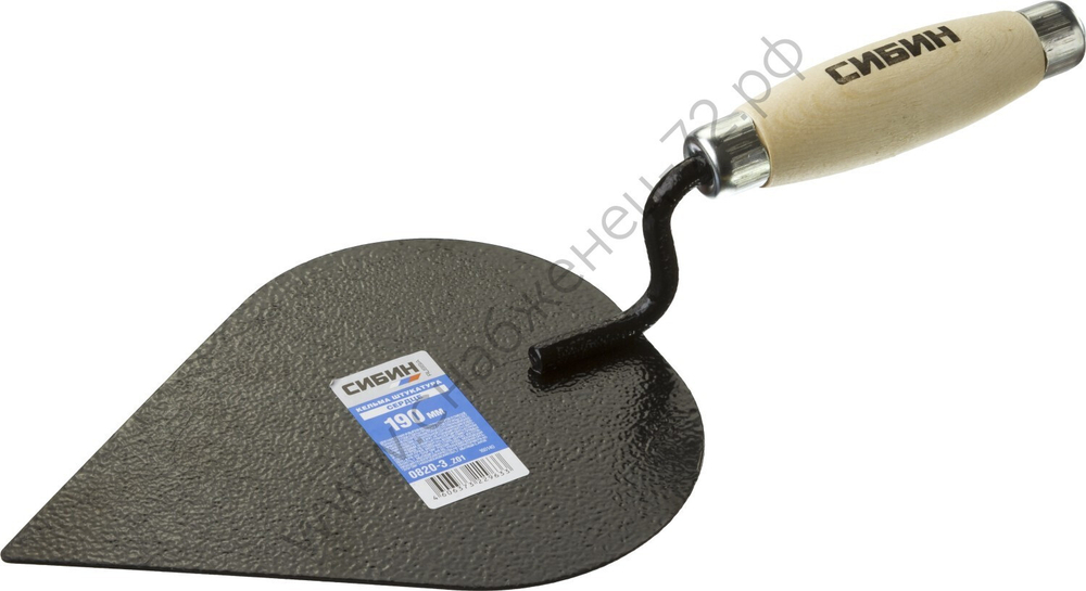 СИБИН 190х135 мм, деревянная ручка, кельма штукатура (0820-3)