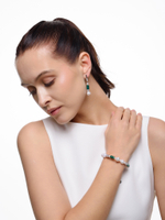 Браслет "Pearl charm" green Silver