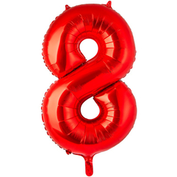 Шары цифры гелиевые Красные 102 см