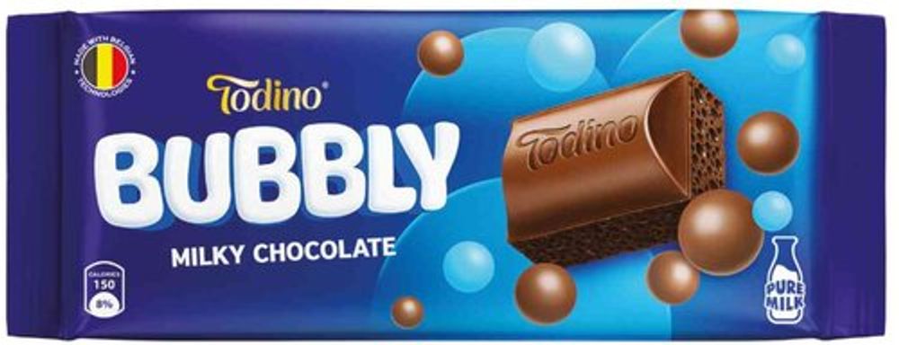 "BUBBLY" пористый молочный шоколад 90гр