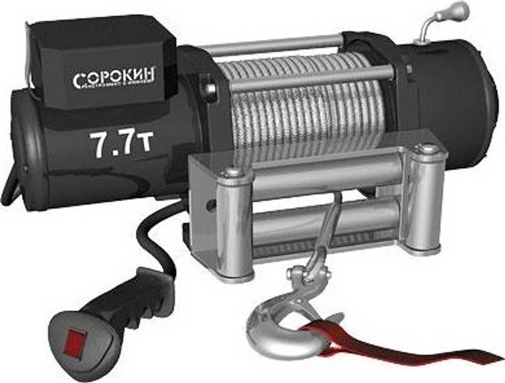 Лебедка автомобильная СОРОКИН 4.907 (7,7 т - 28 м)