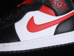 Jordan 1 Mid White Black Red