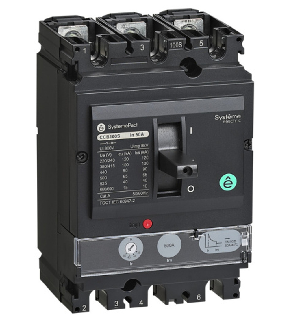 Автоматический выключатель в литом корпусе Systeme Electric SPC100F040L3DF
