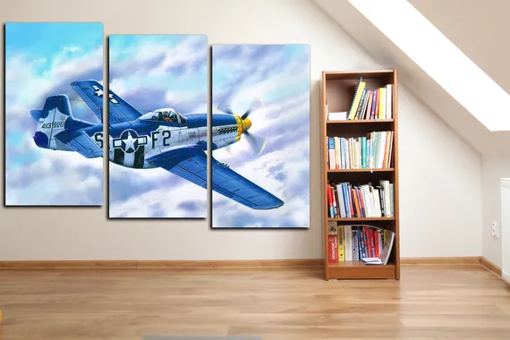 Модульная картина "Самолет F2"