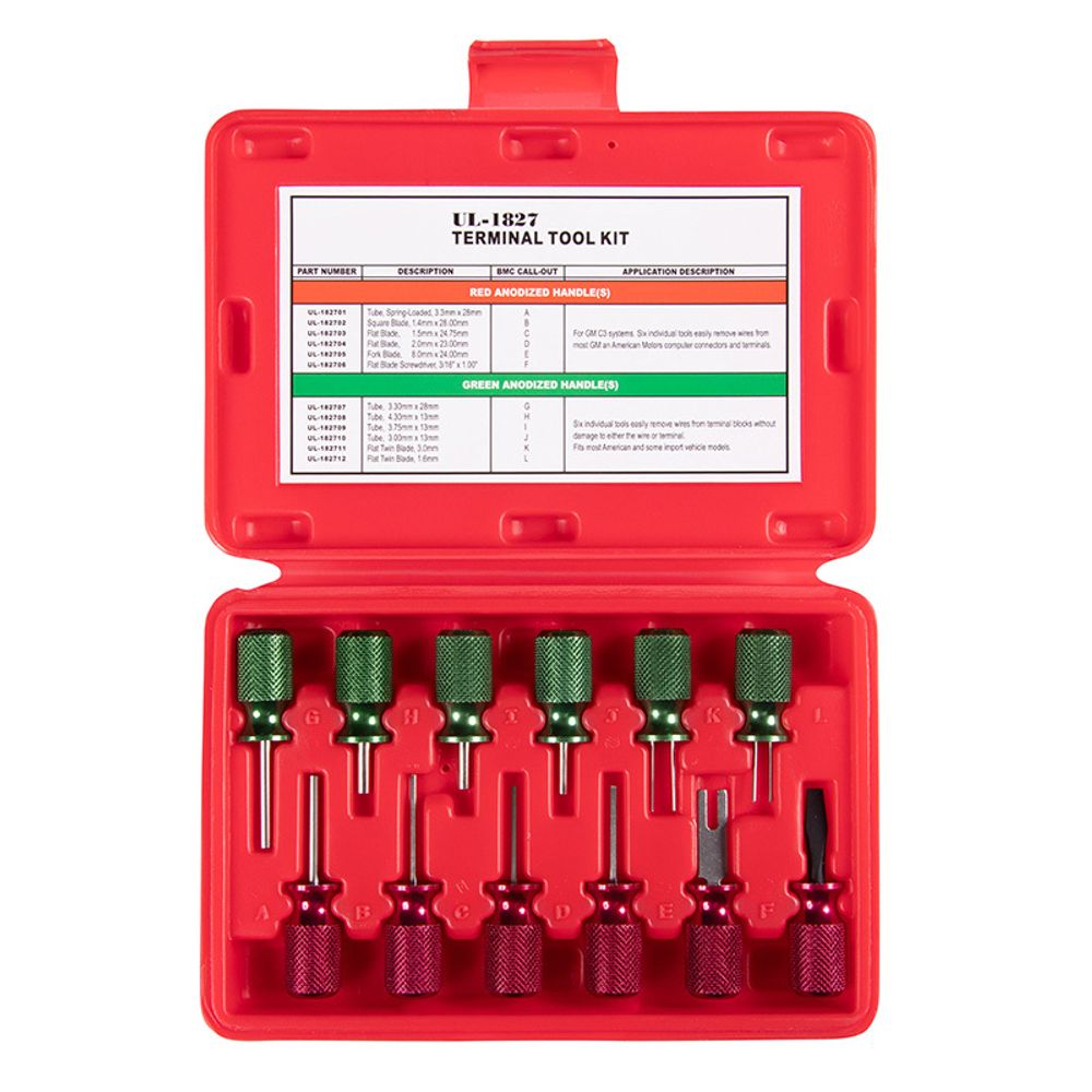 МАСТАК (106-20012C) Набор для разъединения электроконтактов, кейс, 12 предметов