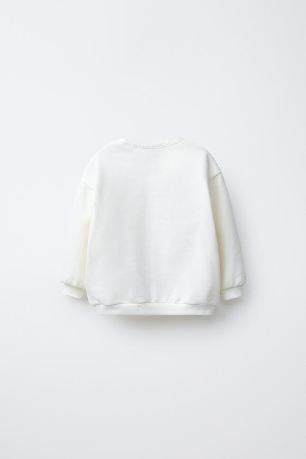 ZARA ТОЛСТОВКА С РЕЛЬЕФНЫМ ПРИНТОМ, ЖЕЛТОВАТО-БЕЛЫЙ