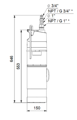 Колодезный насос Grundfos SBA 3-45 A
