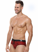 Мужские пляжные плавки с принтом (Размер: XXL) (Цвет: зеленый)