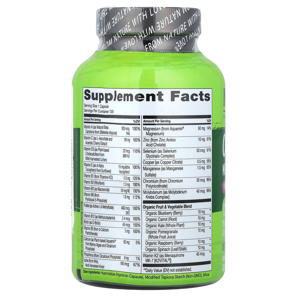 NATURELO, One Daily, мультивитамины для женщин старше 50 лет, для приёма один раз в день, 120 вегетарианских капсул