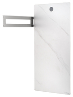 Полотенцесушитель электрический с каменной плитой Белый мрамор WONZON & WOGHAND STUTTGART, Брашированный никель (WW-A501-BR)