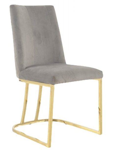 Стул обеденный Ist Casa Пресли, 42х44х92, серый, золото