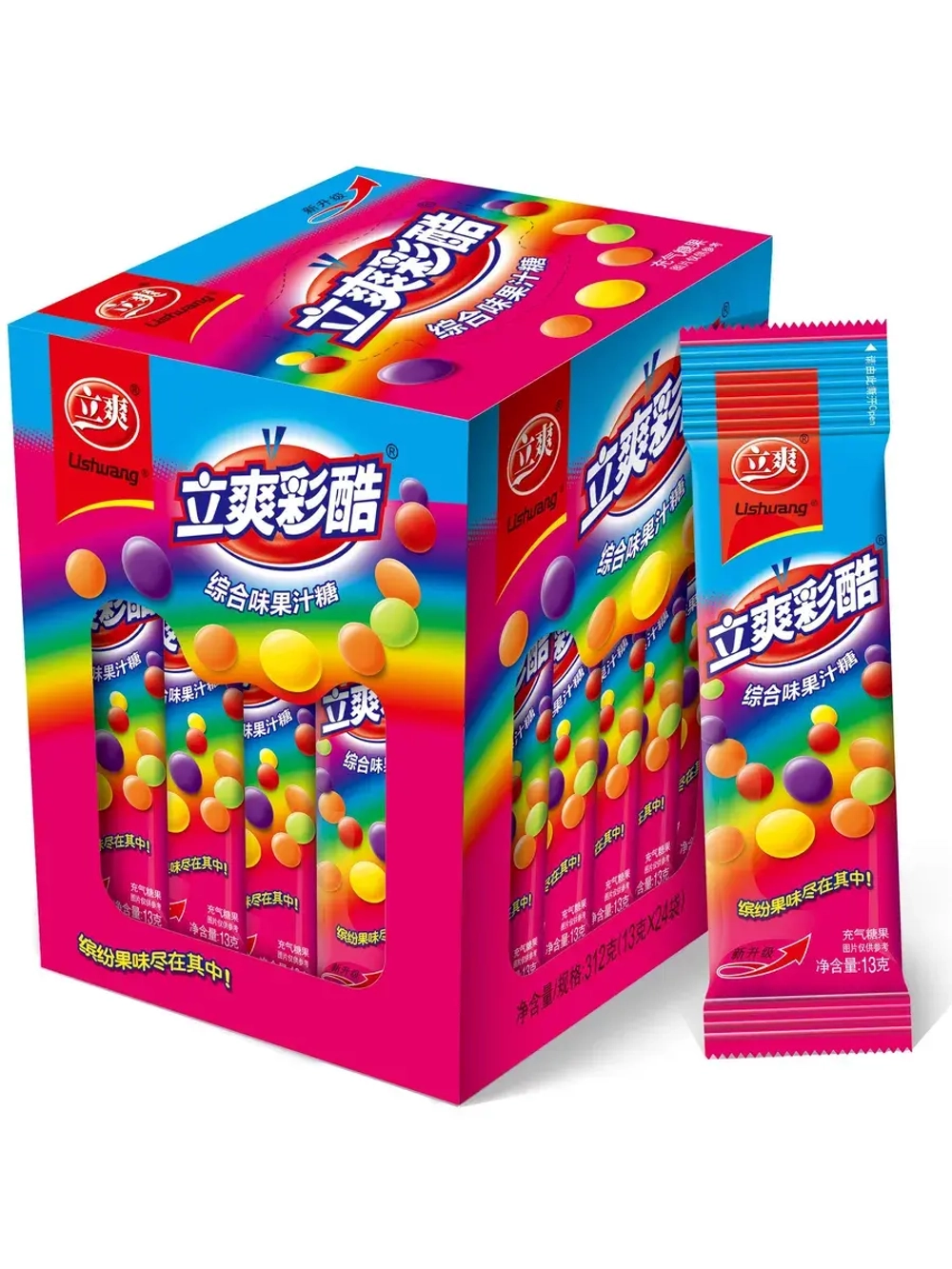 Драже жевательные конфеты Фруктовая Радуга 13 г * 24 шт