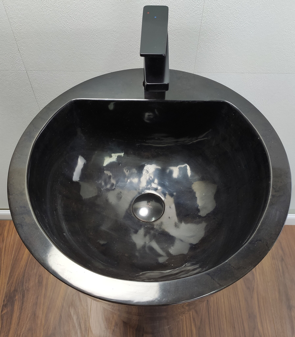 Раковина напольная из мрамора Black MN-61363 (45*45*90)