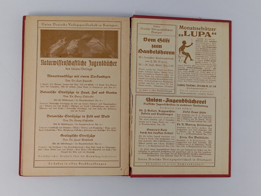Книга антикварная: Библиотека развлечений и знаний . Выпуск 7. 1927 год. На немецком языке