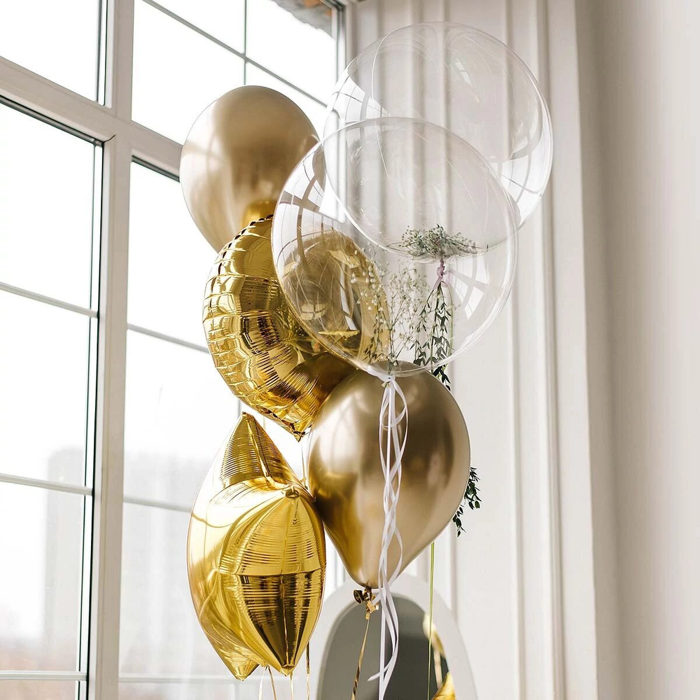 Воздушные шары с цветами