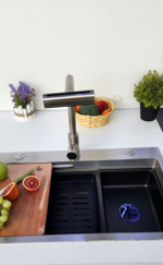 Многофункциональная кухонная мойка из нержавеющей стали BZ9949HS цвета Черный