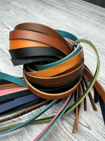 Тонкие полосы ременной кожи Микс (3,0-3,5 мм)