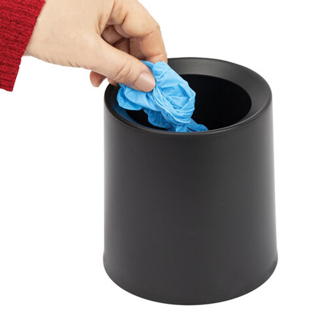 Контейнер, урна, ведерко для мусора НАСТОЛЬНОЕ без крышки 2 л, 155х130х145 мм, черный, BOOMHOUSE (БУМХАУС), 238901