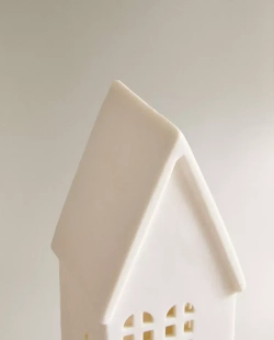 ZARA HOME КЕРАМИЧЕСКИЙ ОРНАМЕНТ В ФОРМЕ ДОМИКА НА РОЖДЕСТВЕНСКУЮ ТЕМАТИКУ