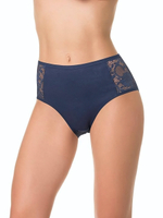 Хлопковые трусики с высокой линией талии (Размер: XXXL) (Цвет: темно-синий)