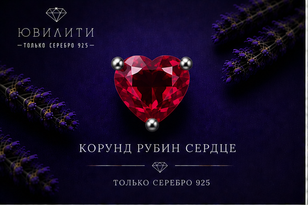 Корунд Рубин Сердце