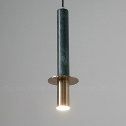 Подвесной светильник Cloyd CLARNET-A P1 / выс. 36 см - зелен.мрамор (арт.10932)