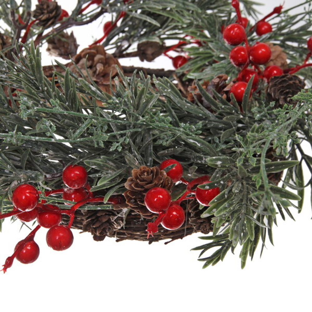 Венок хвойный новогодний «Лесной сюрприз» , 50 см