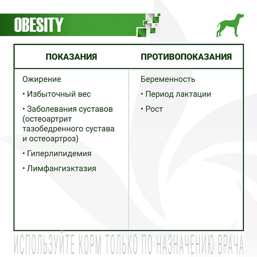 Сухой корм диетический для собак при избыточном весе Monge VetSolution Dog Obesity Обесити диета 12кг