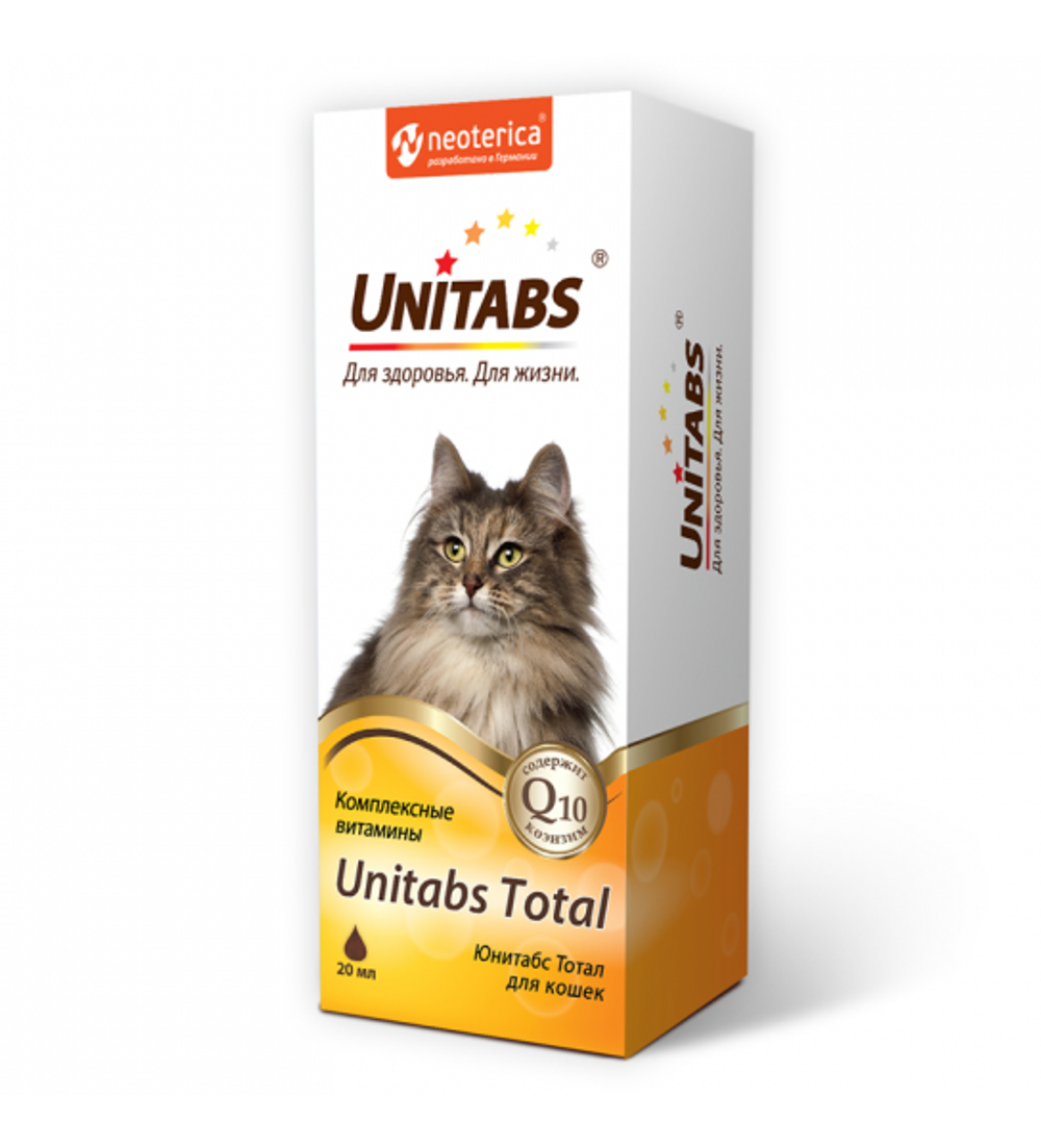 UNITABS Total Жидкие витамины комплексные для кошек, 20 мл