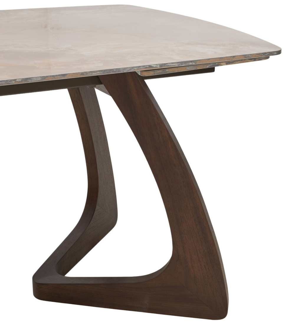 Стол DAKAR 180 GLOSS AMBER JADE SOLID CERAMIC / Орех, ®DISAUR
