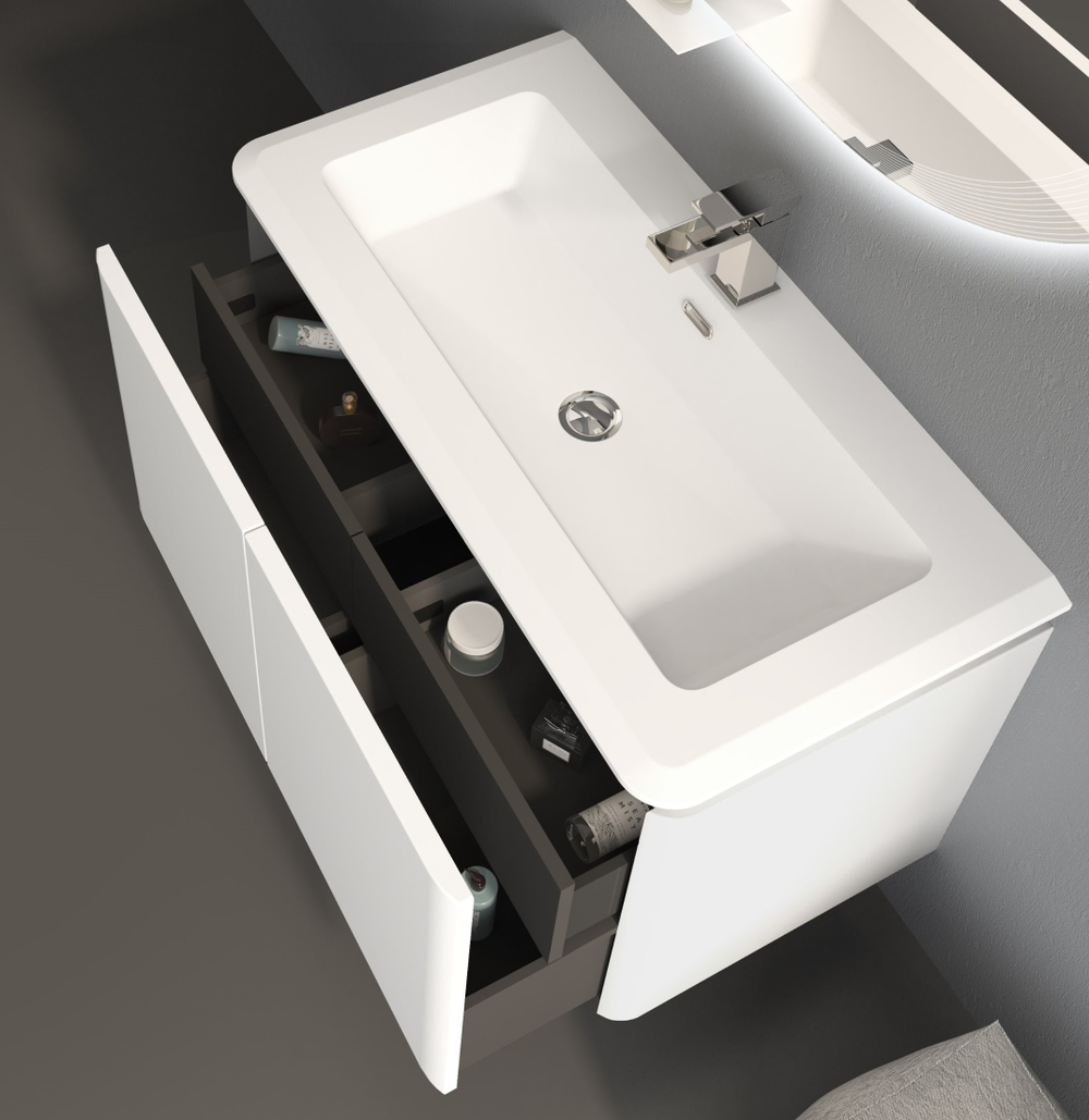 Мебель для ванной комнаты CEZARES STYLUS 95 см Grigio nuvola 55229 + 55264