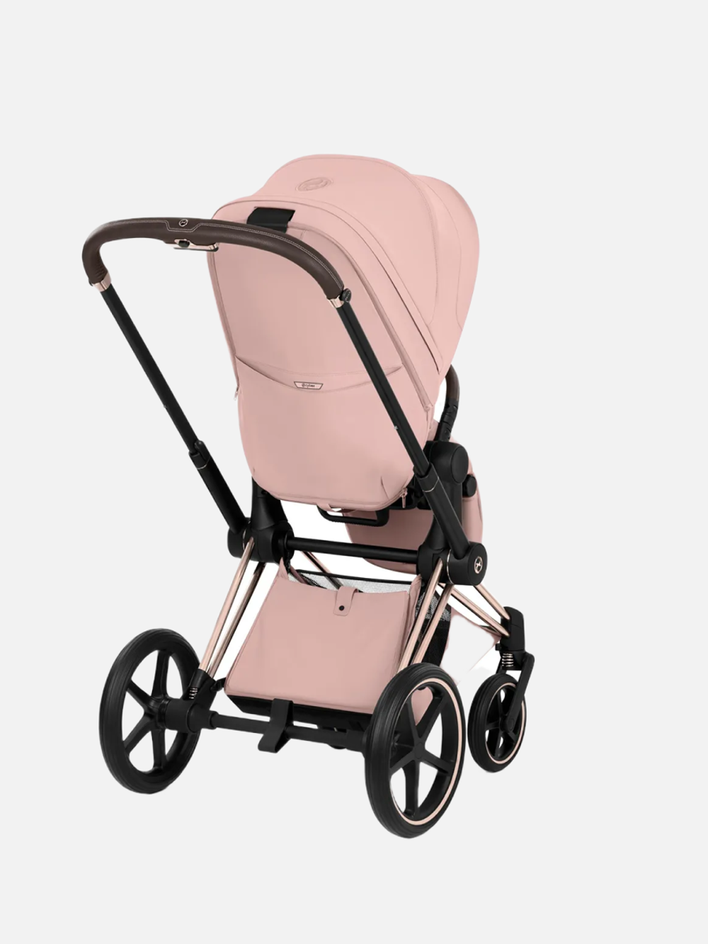 Cybex Priam 5 Style, в цвете Peach Pink (шасси Rose Gold) + автокресло Cybex Cloud T Plus