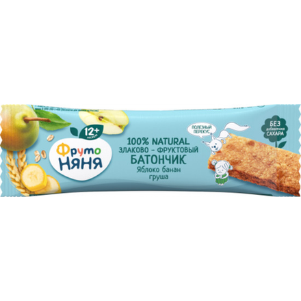 Батончик Фруто Няня злаковый яблоко-груша-банан 25 гр