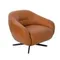 Кресло вращающееся 5183 из коричневой кожи