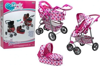 Коляска для кукол "3 в 1",метал.корзина,пакет 200290426