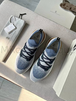 Мужские кроссовки Brunello Cucinelli голубого цвета